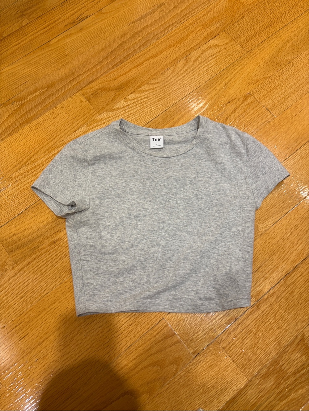 TNA Light Gray Cropped Tee